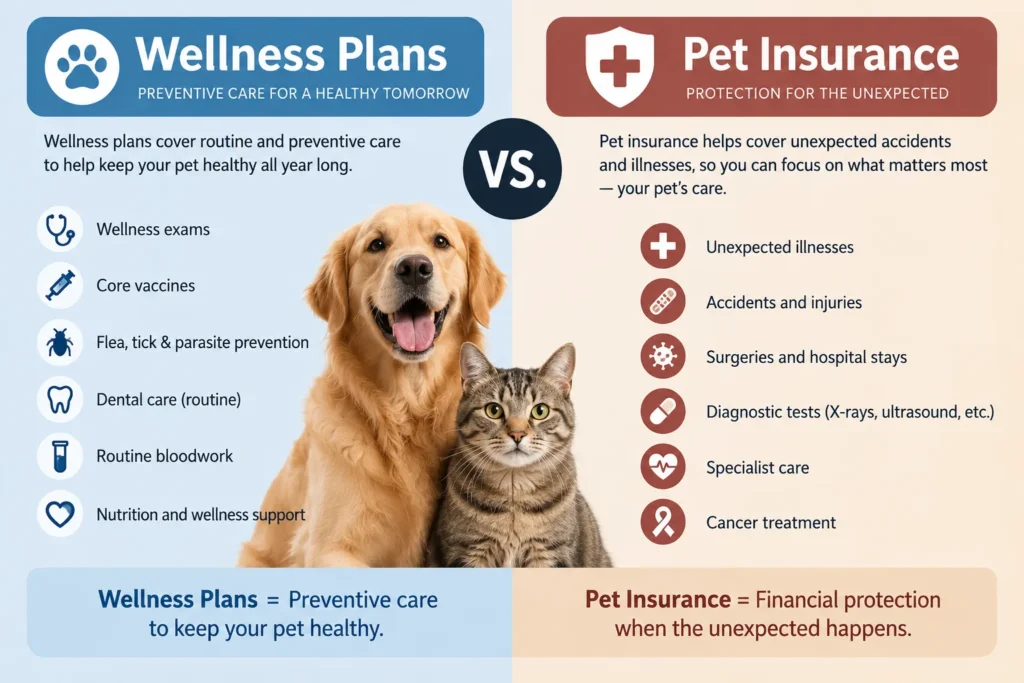 Pet insurance vs wellness plans